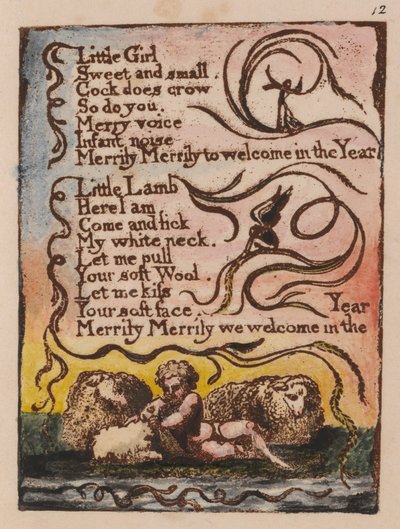 Songs of Innocence and of Experience, Plate 12, Spring (Bentley 23) by William Blake